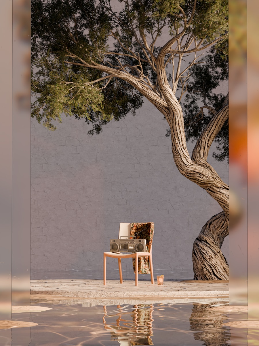 coaching gestalt toulouse A chair sitting under a tree next to a body of water